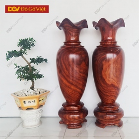 Cặp Lục Bình Gỗ Trắc Nam Phi Cao 1m1 Vân Đẹp Giá Rẻ