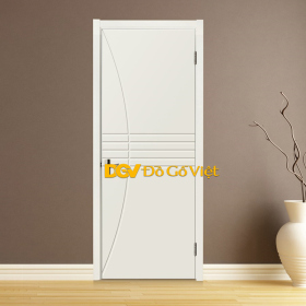 Cửa Gỗ 1 Cánh Đẹp Màu Trắng Cho Phòng Hiện Đại
