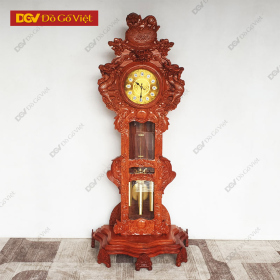 Đồng Hồ Đứng Bằng Gỗ Hương Đá Chạm Nghê Đỉnh Đẹp Giá...