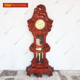 Đồng Hồ Đứng Chạm Rồng Đỉnh Gỗ Hương Đá Cao Cấp Đẹp...