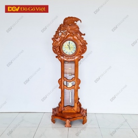 Đồng Hồ Đứng Phòng Khách Gỗ Gõ Đỏ Anh Hùng Tương Ngộ Đẹp Rẻ
