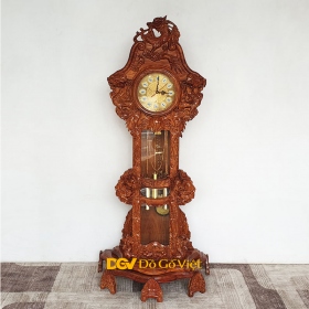 Đồng Hỗ Gỗ Hương Tứ Linh Rồng Đỉnh