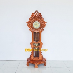 Đồng Hồ Quả Lắc Phong Cách Châu Âu Cổ Điển Gỗ Gõ Đỏ Tự Nhiên Đẹp