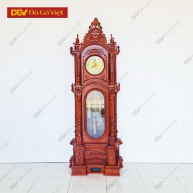 Đồng Hồ Tháp Cây Phong Cách Châu Âu Cổ Điển Gỗ Hương Đá