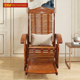 Ghế Dây Nằm Thư Giãn Gỗ Căm Xe Lá Lớn