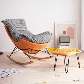 Ghế Đọc Sách Thư Giãn Bập Bênh Màu Cam Xám Đẹp Rẻ