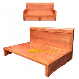 Ghế Giường Giá Rẻ Chất Gỗ Xoan Đào Tự Nhiên