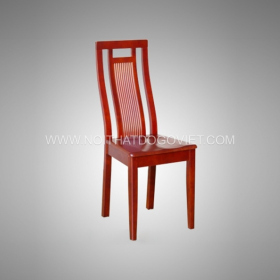 Ghế Lưng Vuông Gỗ Tự Nhiên Màu Nâu Đỏ