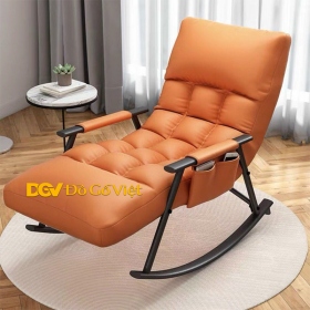 Ghế Lười Phòng Khách Đọc Sách Màu Cam Bập Bênh Đẹp
