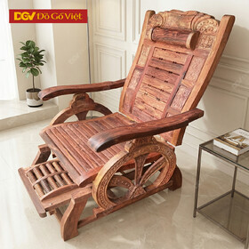 Ghế Lười Thư Giãn Gỗ Cẩm Lai Tự Nhiên Hàng Mộc Loại 1 Đẹp