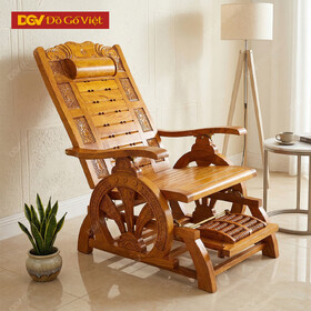 Ghế Lười Thư Giãn Gỗ Hương Đá Tự Nhiên Chạm Hoa Văn Đẹp