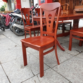 Ghế Phòng Ăn 3 Lỗ Gỗ Tự Nhiên Màu Nâu Đỏ