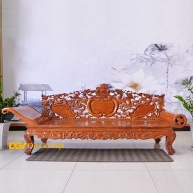 Ghế Phương Lười Thư Giãn Gỗ Gõ Đỏ Cao Cấp