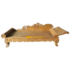 Ghế Phương Lười Thư Giãn Gỗ Gõ Đỏ Chạm Khắc Tỉ Mỉ