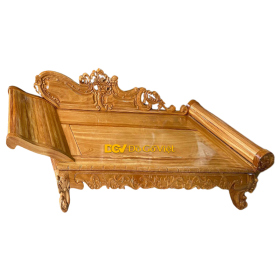 Ghế Phương Lười Thư Giãn Gỗ Gõ Đỏ Phong Cách Quý Tộc