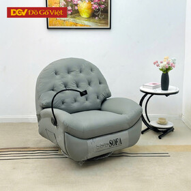 Ghế Sofa Bập Bênh Chân Xoay 360 Độ Thư Giản Da PU Cao Cấp