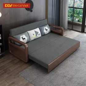 Ghế Sofa Giường Gỗ Tự Nhiên Màu Nâu Óc Chó Hiện Đại Giá Rẻ