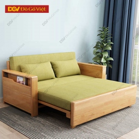 Ghế Sofa Kéo Thành Giường Gỗ Tự Nhiên Màu Vàng Sồi Đẹp Rẻ