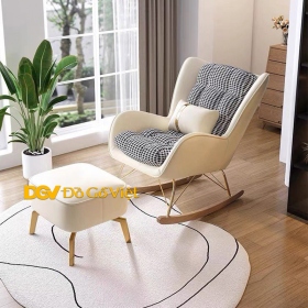 Ghế Thư Giãn Bập Bênh Cao Cấp Màu Trắng Đẹp Bền Rẻ