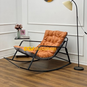 Ghế Thư Giãn Khung Sắt Bọc Nệm Êm Ái Kiểu Chữ C Độc Đáo