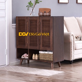 Giá Tủ Đựng Giày Dép Bằng Gỗ Loại 3 Cánh Mở Kiểu Đơn GIản