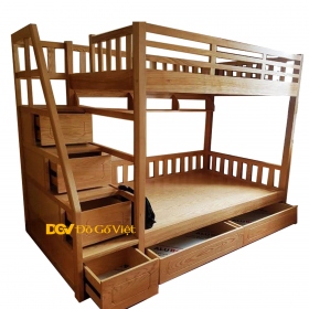 Giường 2 Tầng Gỗ Sồi Tự Nhiên Hiện Đại Đẹp Giá Rẻ
