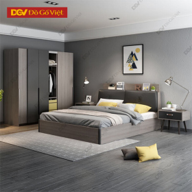 Giường Gỗ Bọc Nệm Kiểu Dáng Hiện Đại Vai Cao Đẹp Giá Tốt
