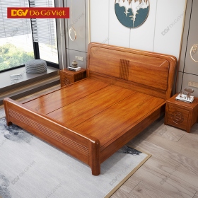 Giường Gỗ Gõ Đỏ Chân Cao Kiểu Dáng Hiện Đại Cho Phòng Ngủ