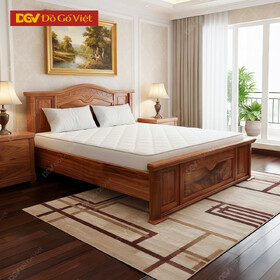 Giường Gỗ Hương Xám 1m6 Mẫu Nữ Hoàng Hiện Đại Giá Tốt