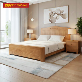 Giường Hương Xám Veneer Vạt Phản Đầu Vòm Chạm Hoa Giá Tốt