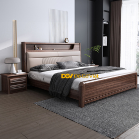 Giường Nằm Có Kệ Trang Trí Đầu Giường Kèm Hệ Hộc Vạt...