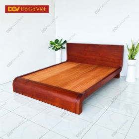 Giường Ngủ Cong Chữ S Gỗ Xoan Đào Màu Nâu Cánh Gián Giá Rẻ