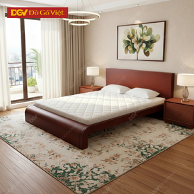 Giường Ngủ Cong Chữ S Gỗ Xoan Đào Màu Nâu Cánh Gián Giá Rẻ