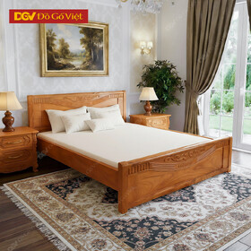 Giường Ngủ Gỗ Gõ Đỏ Chạm Hoa Văn Vạt Phản Đẹp Giá Rẻ