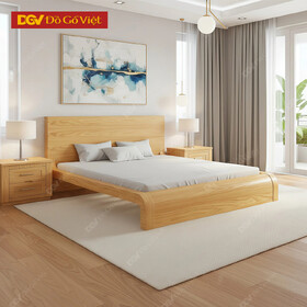 Giường Ngủ Gỗ Sồi Hiện Đại Cong Chữ S Đẹp Giá Rẻ