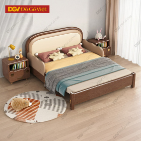 Giường Ngủ Gỗ Sồi Tự Nhiên Hiện Đại Cho Phòng Ngủ Trẻ Em