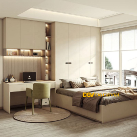 Giường Ngủ Kết Hợp Tủ Áo Kèm Bàn Làm Việc Đa Năng