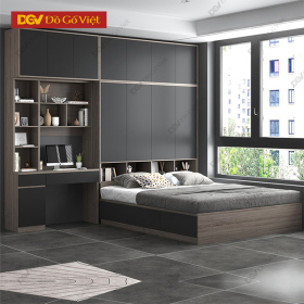 Giường Ngủ Tối Giản Không Đầu Giường Gỗ MDF Lõi Xanh Đẹp...