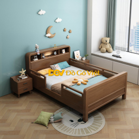 Giường Ngủ Trẻ Em Gỗ Tự Nhiên Màu Nâu Hiện Đại Đẹp