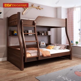 Giường Tầng Cho Trẻ Em Gỗ Sồi Tự Nhiên Phong Cách Trẻ Trung