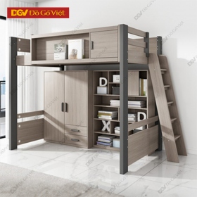 Giường Tầng Đa Năng Bàn Học Tủ Áo Kệ Sách Tối Ưu Diện Tích