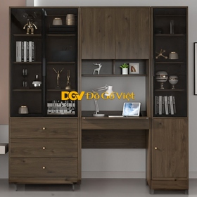 Kệ Để Sách Đa Tầng Cánh Kính Kiểu Dáng Hiện Đại Màu Xám Đẹp