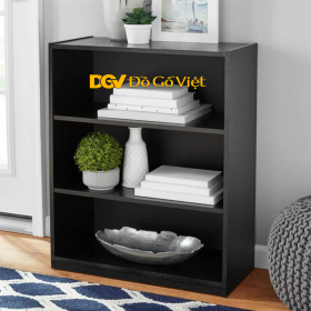 Kệ Sách Bằng Gỗ Công Nghiệp Cao Cấp Sơn Màu Đen Hiện Đại