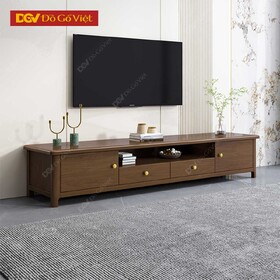 Kệ Tivi Cổ Điển Gỗ Cao Su Veneer Sồi Màu Óc Chó Đẹp Rẻ