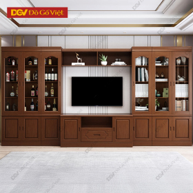 Kệ Tivi Đa Năng Gỗ Xoan Kết Hợp Tủ Rượu Sang Trọng Giá Rẻ