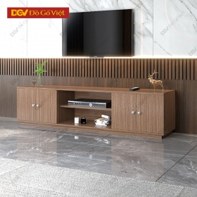 Kệ Tivi Gỗ Công Nghiệp Màu Nâu Trầm Hiện Đại Cho Phòng Khách