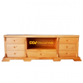 Kệ Tivi Gõ Đỏ Dày Mặt Liền Nguyên Khối Dày 7cm