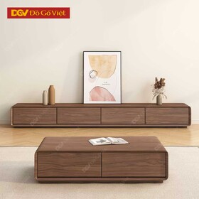 Kệ Tivi Gỗ Sồi Màu Nâu Kiểu Dáng Đơn Giản Cho Phòng Khách