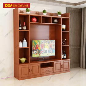 Kệ Tivi Gỗ Tự Nhiên Vân Sồi Kết Hợp Kệ Trang Trí Giá Rẻ