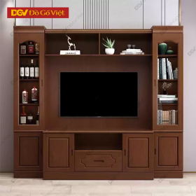 Kệ Tivi Gỗ Xoan Kết Hợp Tủ Rượu Và Kệ Trang Trí Tiện Lợi